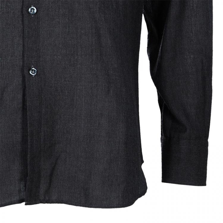 Pre Owned Emporio Armani Men's Grey Shirt L