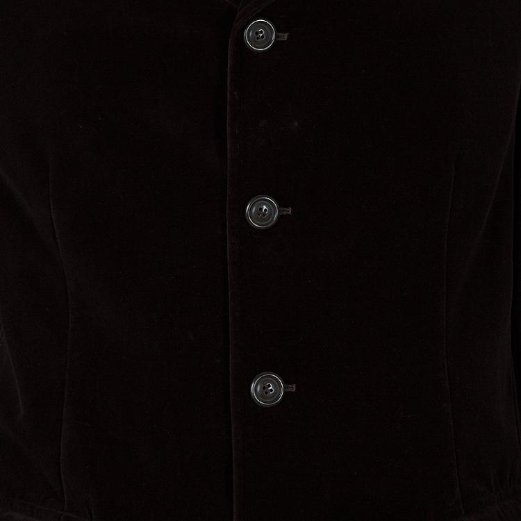 Pre Owned Emporio Armani Men's Brown Velvet Blazer L
