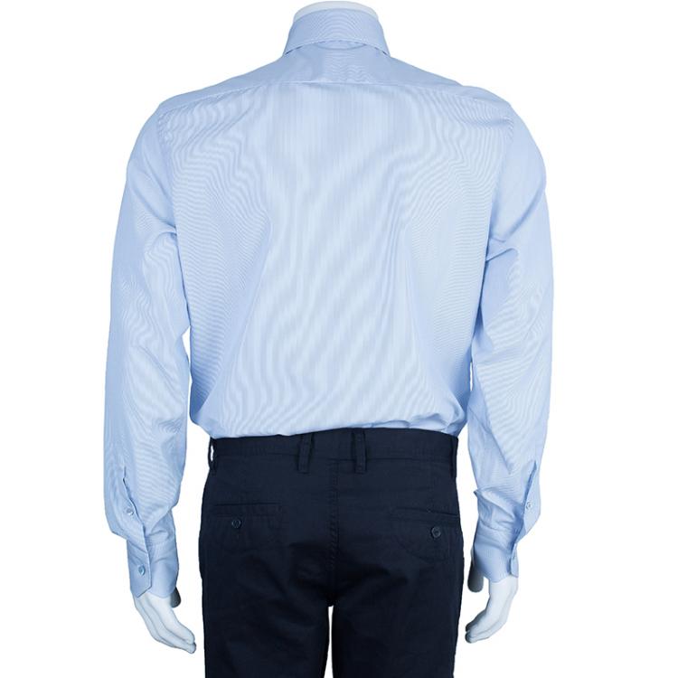 Pre Owned Ermenegildo Zegna Formal Pinstripe Shirt L