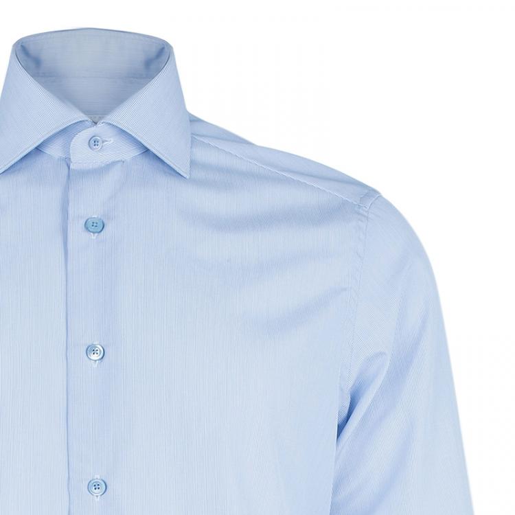 Pre Owned Ermenegildo Zegna Formal Pinstripe Shirt L