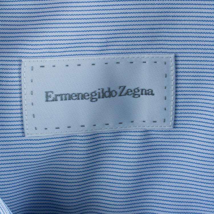 Pre Owned Ermenegildo Zegna Formal Pinstripe Shirt L