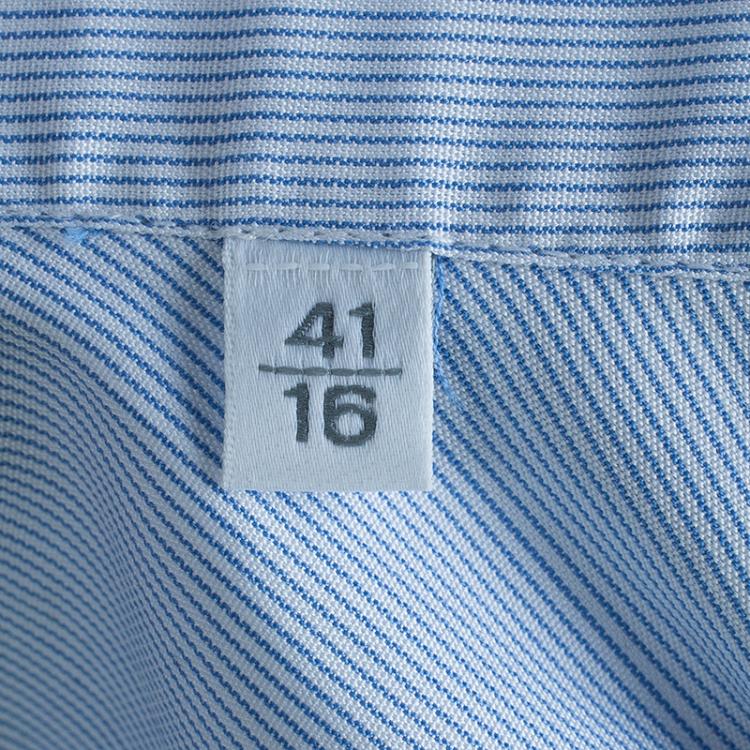 Pre Owned Ermenegildo Zegna Formal Pinstripe Shirt L
