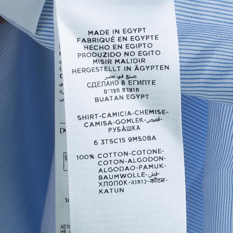 Pre Owned Ermenegildo Zegna Formal Pinstripe Shirt L