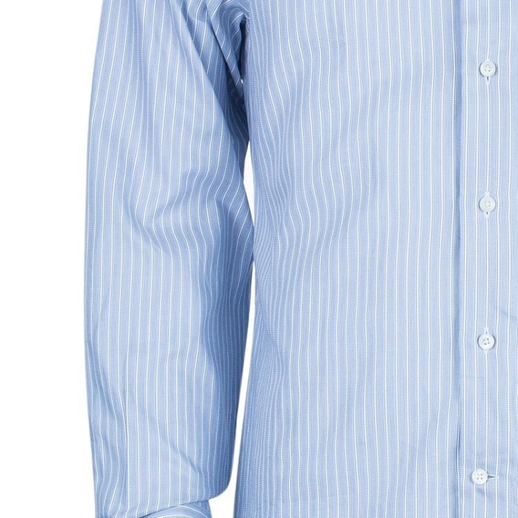 Pre Owned Ermenegildo Zegna Blue Pinstripe Formal Shirt L
