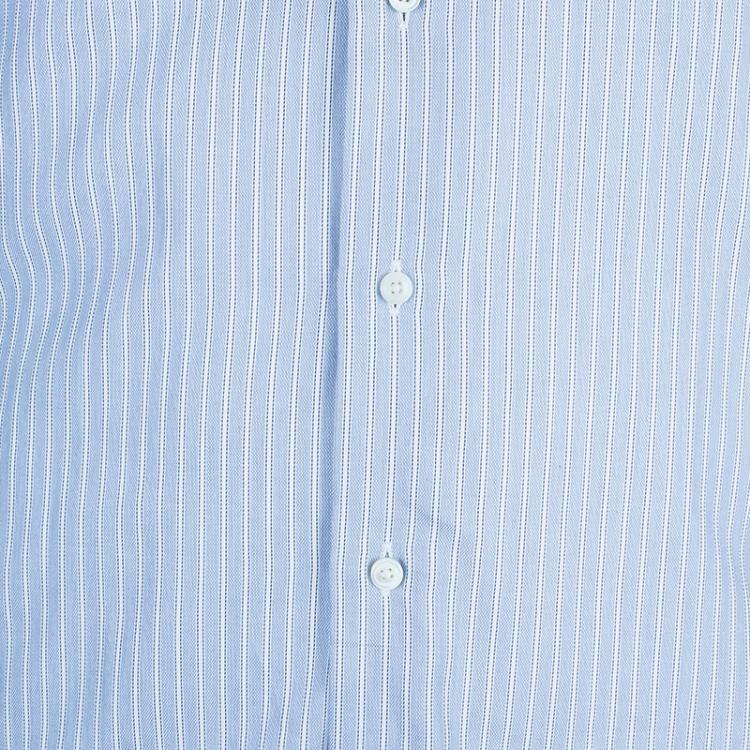 Pre Owned Ermenegildo Zegna Blue Pinstripe Formal Shirt L