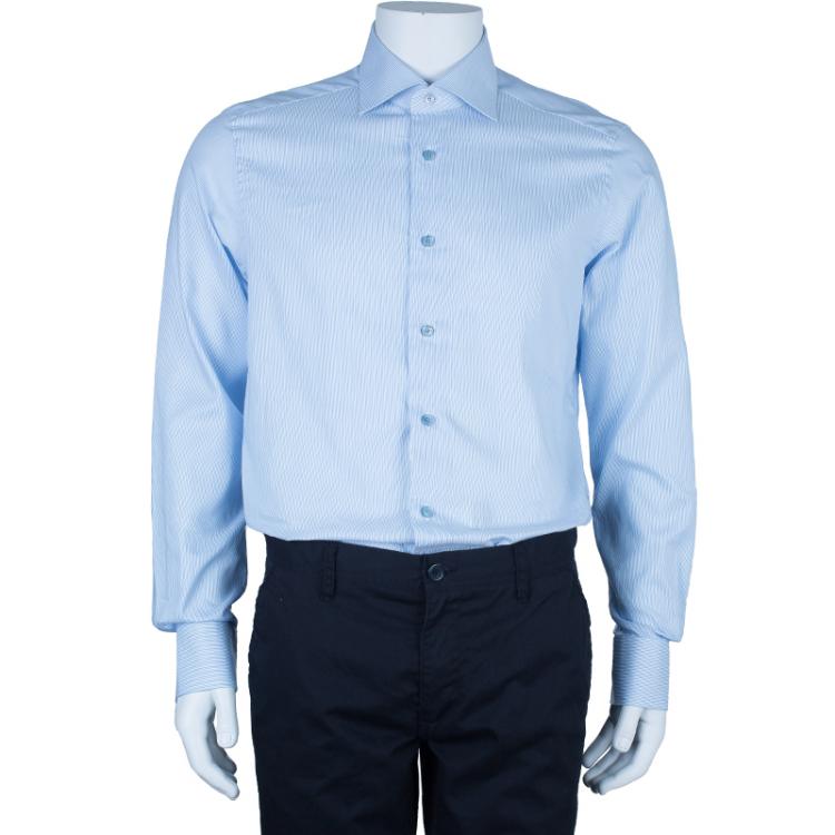 Pre Owned Ermenegildo Zegna Pinstripe Formal Shirt L