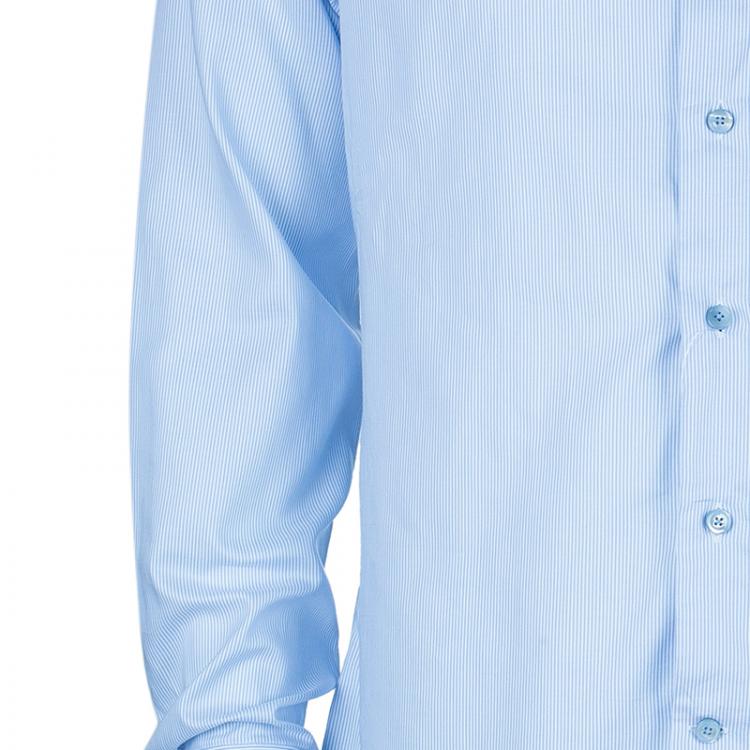 Pre Owned Ermenegildo Zegna Pinstripe Formal Shirt L