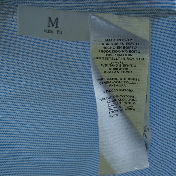 Pre Owned Ermenegildo Zegna Pinstripe Formal Shirt L