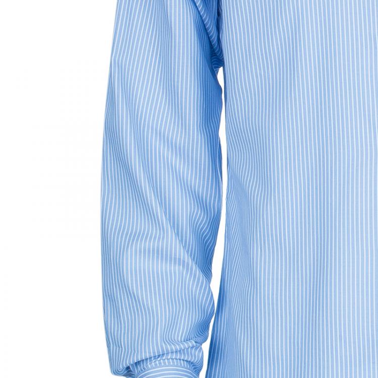 Pre Owned Ermenegildo Zegna Blue Striped Shirt L