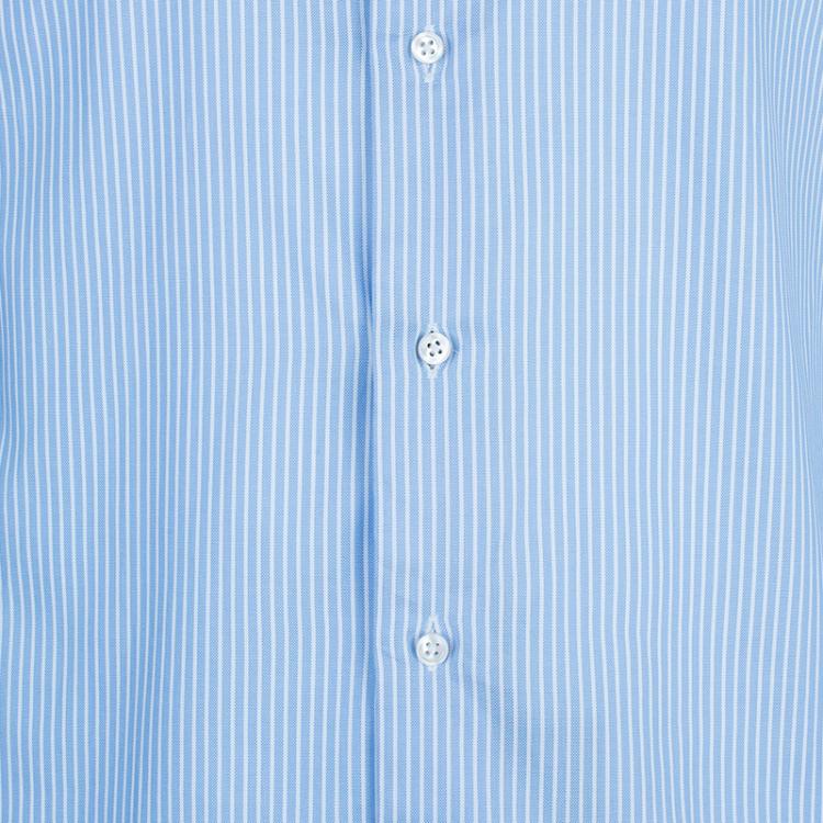 Pre Owned Ermenegildo Zegna Blue Striped Shirt L