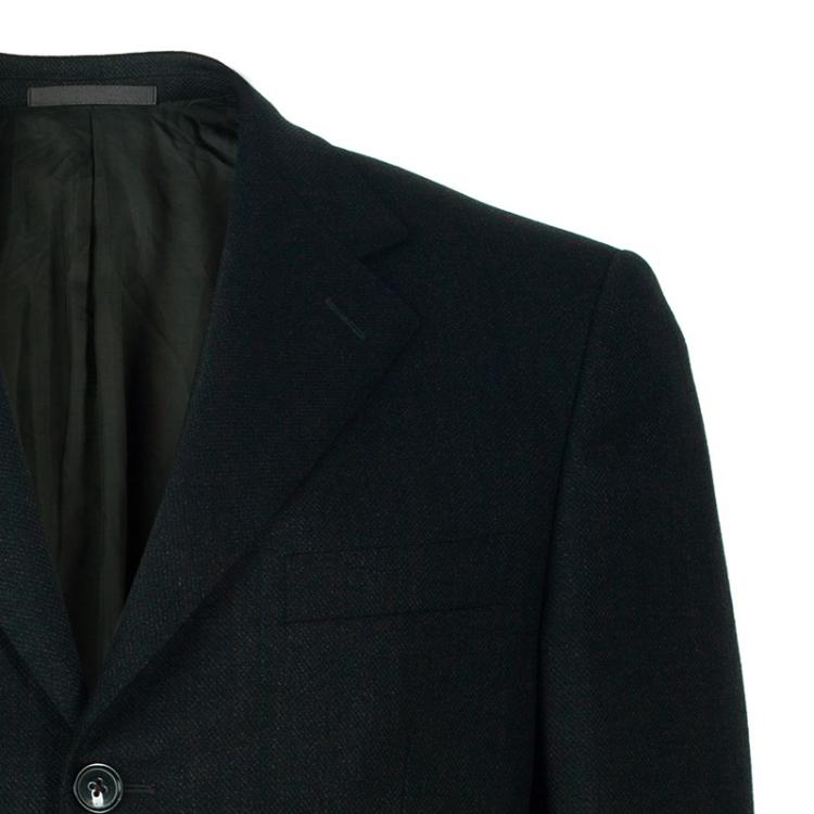 Pre Owned Ermenegildo Zegna Men's Charcoal Traveller Wool Blazer M
