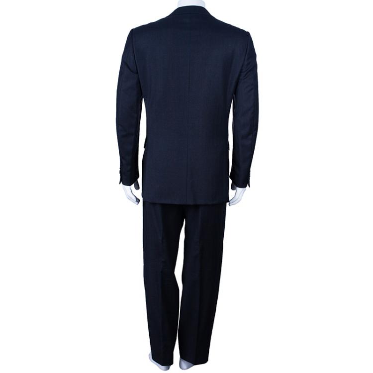 Pre Owned Ermenegildo Zegna Men's Black Trofeo Wool Suit M