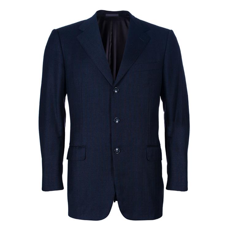Pre Owned Ermenegildo Zegna Men's Black Trofeo Wool Suit M