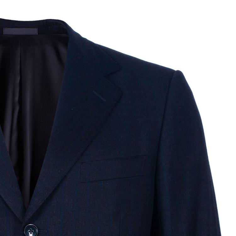 Pre Owned Ermenegildo Zegna Men's Black Trofeo Wool Suit M