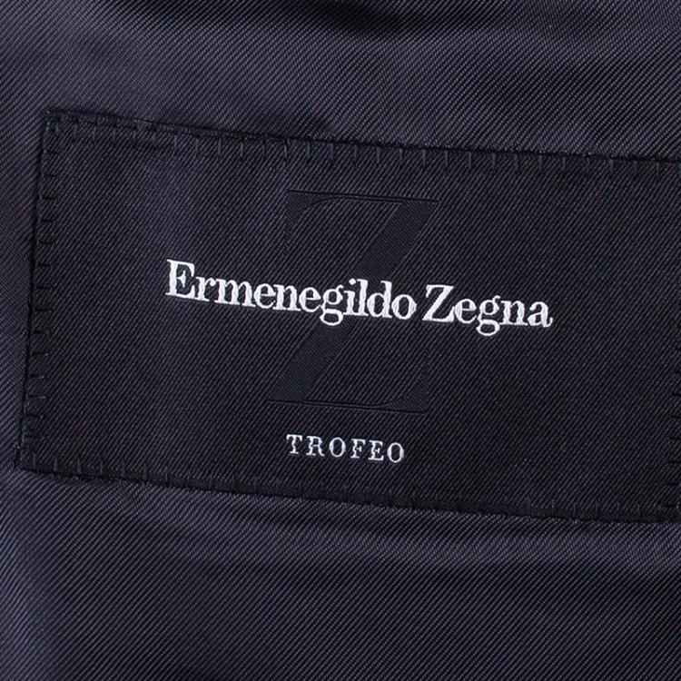 Pre Owned Ermenegildo Zegna Men's Black Trofeo Wool Suit M