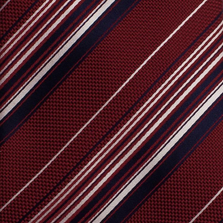 Pre Owned Ermenegildo Zegna Red Striped Tie