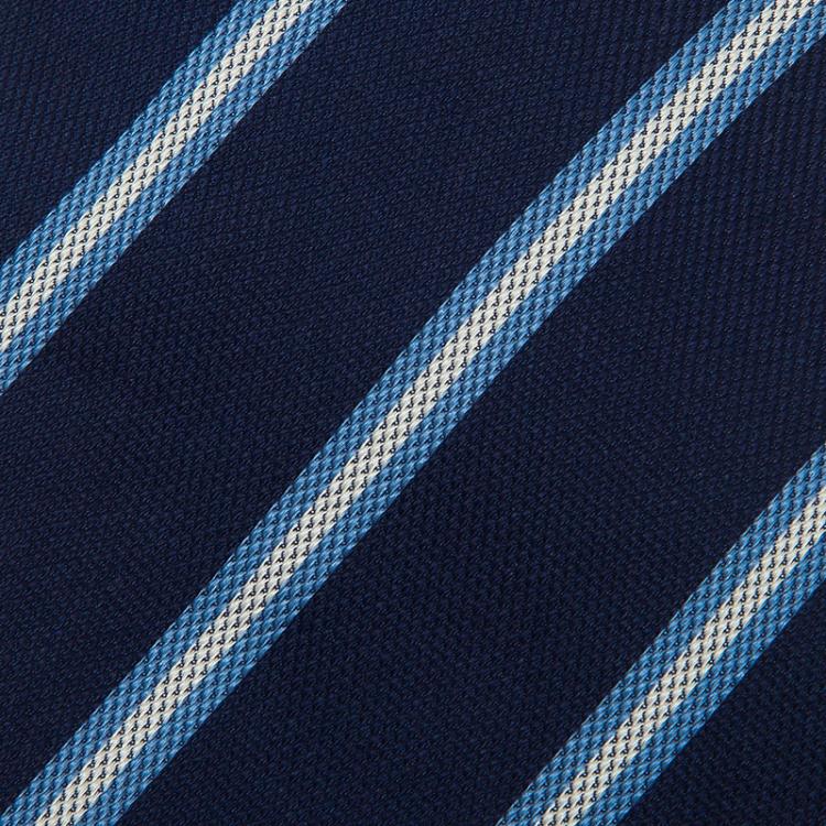 Ermenegildo zegna navy discount blue silk striped