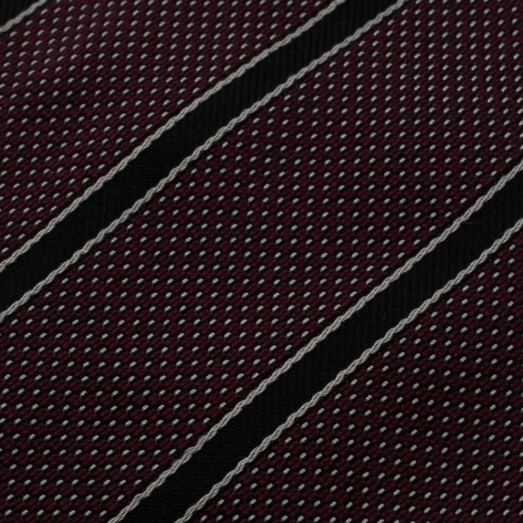 Pre Owned Ermenegildo Zegna Couture Multicolor Striped Silk Woven Traditional Tie