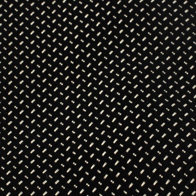 Pre Owned Ermenegildo Zegna Black Textured Silk Traditional Tie