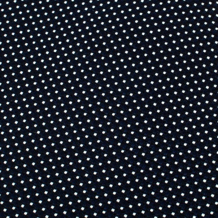 مملوكة مسبقًا Ermenegildo Zegna Navy Blue Dotted Silk Tie