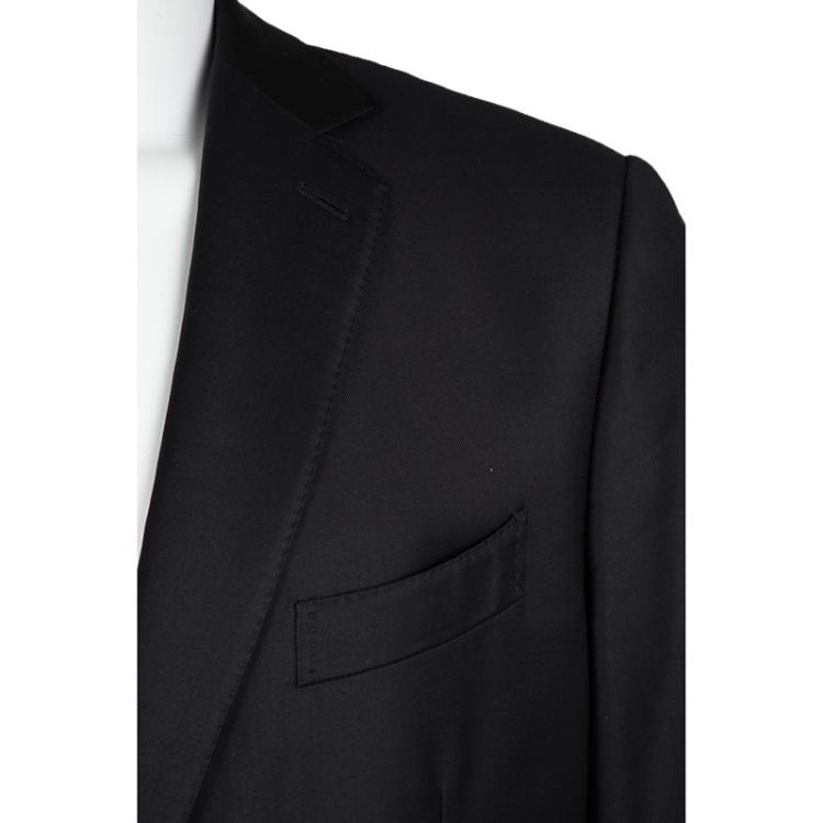 مملوكة مسبقًا Ermenegildo Zegna Trofeo Black Wool Blazer XXXL
