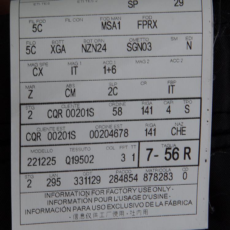 مملوكة مسبقًا Ermenegildo Zegna Trofeo Black Wool Blazer XXXL