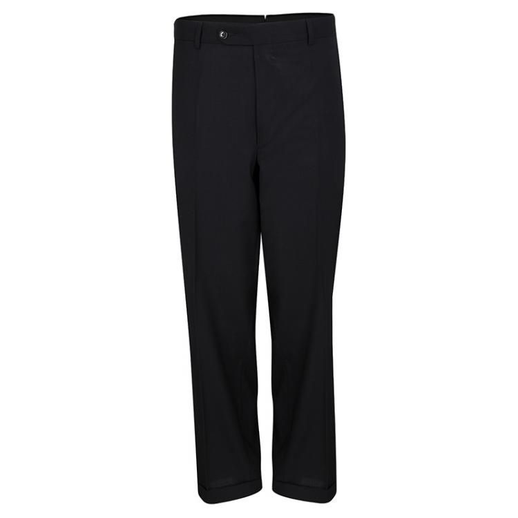 Pre Owned Ermenegildo Zegna Black Wool High Performance Regular Fit Suit 5XL