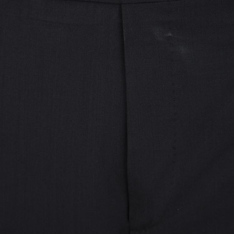 Pre Owned Ermenegildo Zegna Black Wool High Performance Regular Fit Suit 5XL
