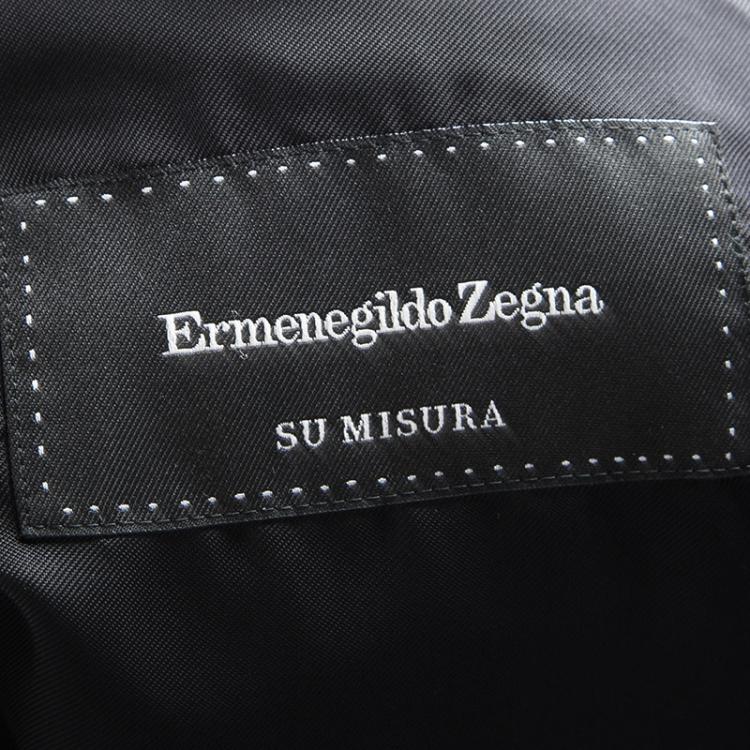 Pre Owned Ermenegildo Zegna Black Wool High Performance Regular Fit Suit 5XL