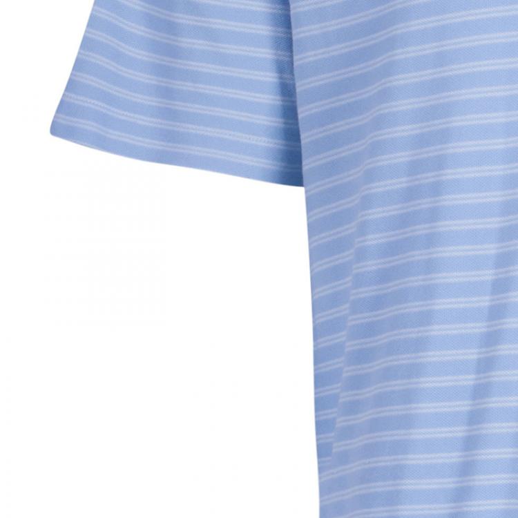 Pre Owned Ermenegildo Zegna Men's Blue Striped Polo Shirt XXL