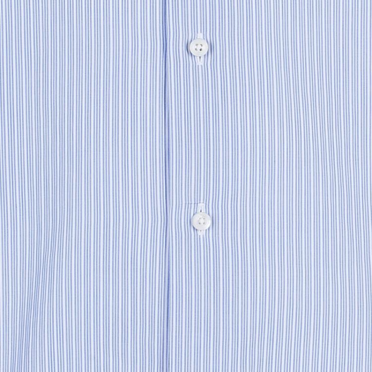 Pre Owned Ermenegildo Zegna Mens Blue Striped Shirt L