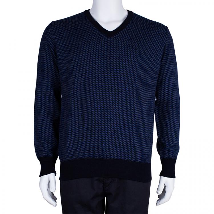 Pre Owned Ermenegildo Zegna Men's Navy Blue Sweater L