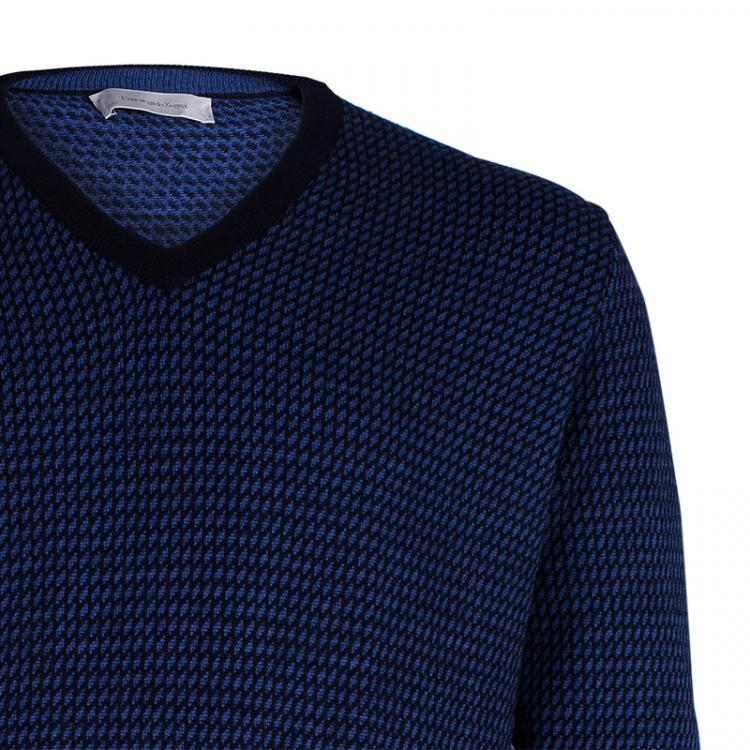 Pre Owned Ermenegildo Zegna Men's Navy Blue Sweater L