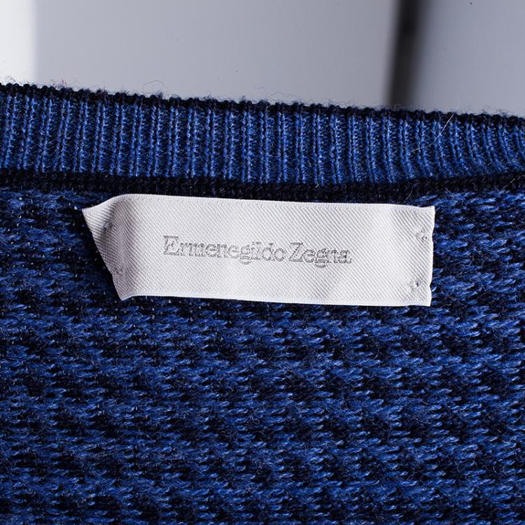 Pre Owned Ermenegildo Zegna Men's Navy Blue Sweater L