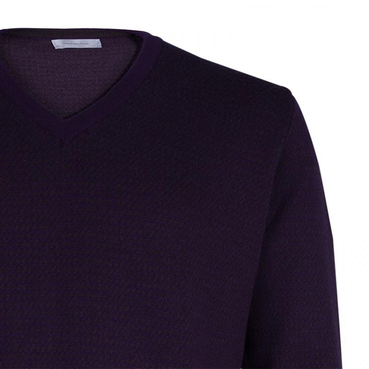 Pre Owned Ermenegildo Zegna Men's Purple Sweater L