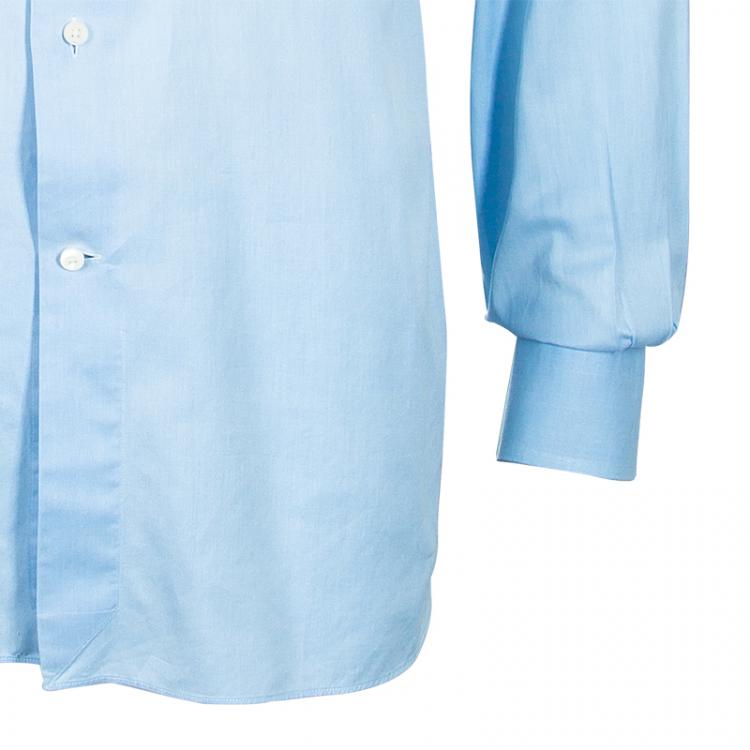 Pre Owned Ermenegildo Zegna Men's Pale Blue Shirt L