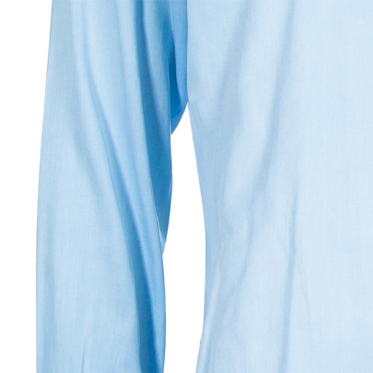 Pre Owned Ermenegildo Zegna Men's Pale Blue Shirt L