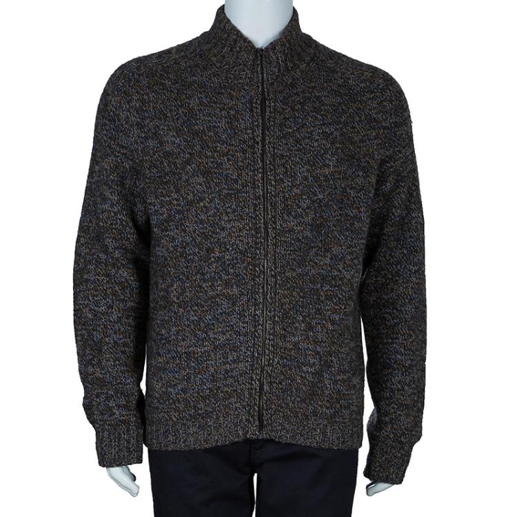 Pre Owned Ermenegildo Zegna Men's Grey Cashmere Cardigan M