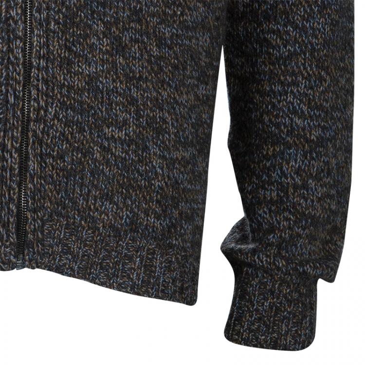 Pre Owned Ermenegildo Zegna Men's Grey Cashmere Cardigan M