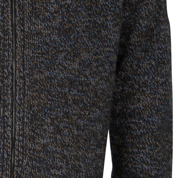 Pre Owned Ermenegildo Zegna Men's Grey Cashmere Cardigan M