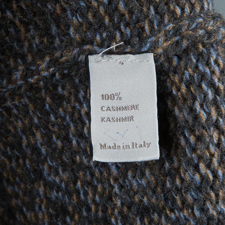 Pre Owned Ermenegildo Zegna Men's Grey Cashmere Cardigan M