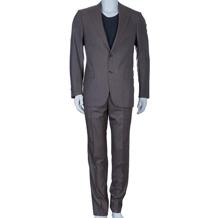 Pre Owned Ermenegildo Zegna Men's Brown Wool Suit M