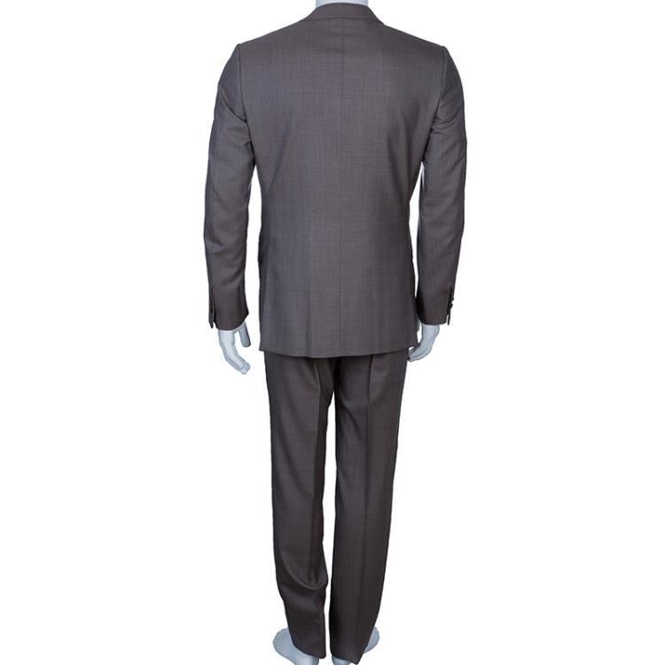 Pre Owned Ermenegildo Zegna Men's Brown Wool Suit M