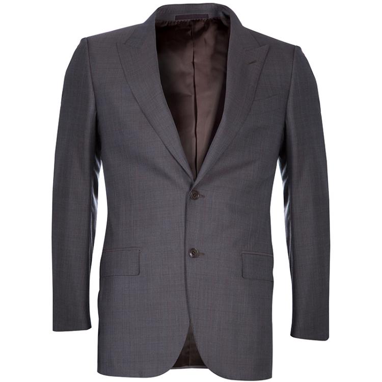 Pre Owned Ermenegildo Zegna Men's Brown Wool Suit M