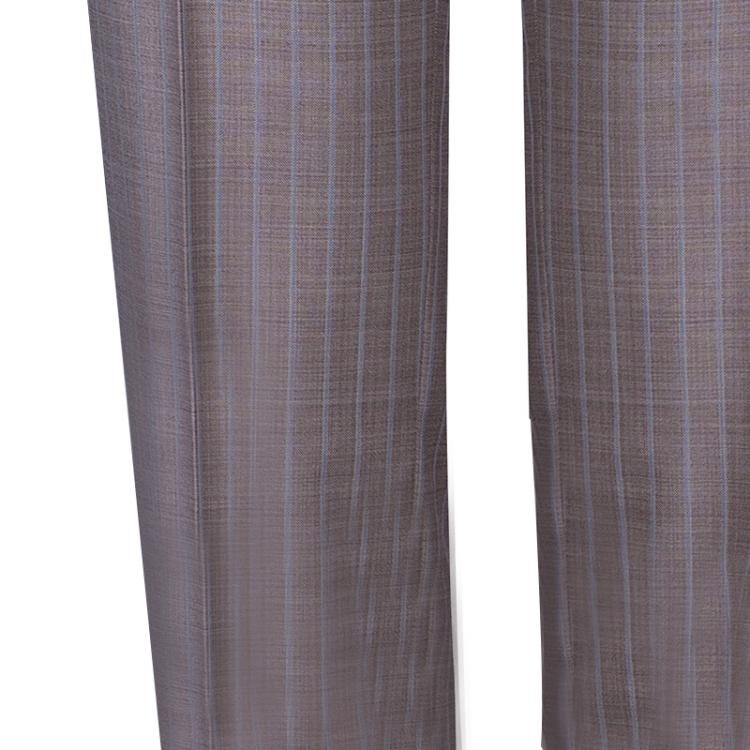 Pre Owned Ermenegildo Zegna Men's Grey/Brown Striped Suit M