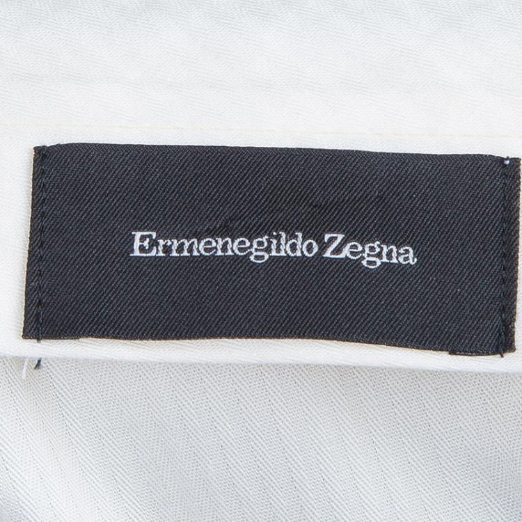 Pre Owned Ermenegildo Zegna Men's Grey/Brown Striped Suit M