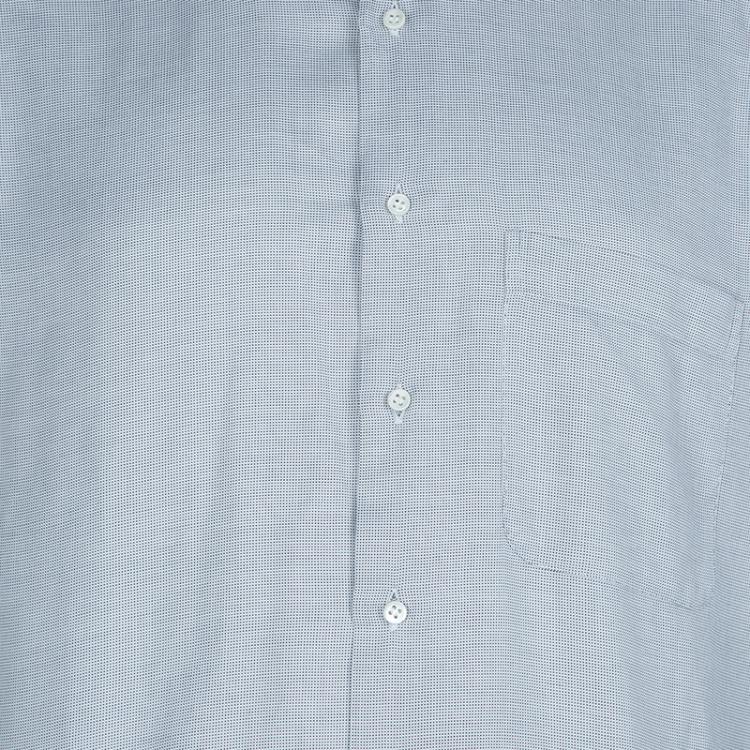 Pre Owned Ermenegildo Zegna Grey Dotted Shirt L