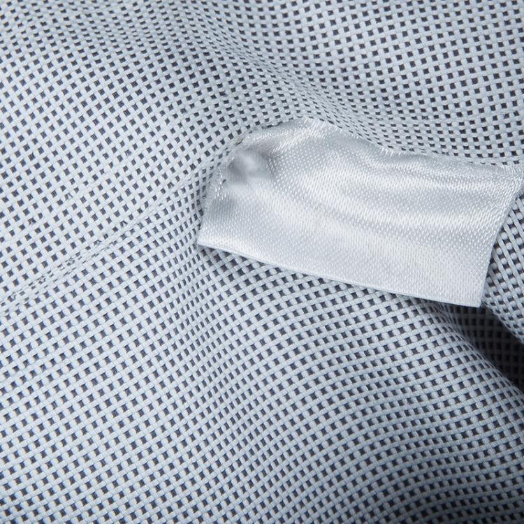 Pre Owned Ermenegildo Zegna Grey Dotted Shirt L