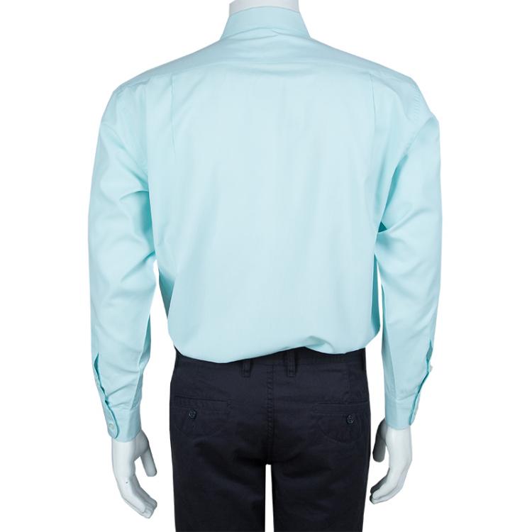 Pre Owned Ermenegildo Zegna Light Green Button Down Shirt XL