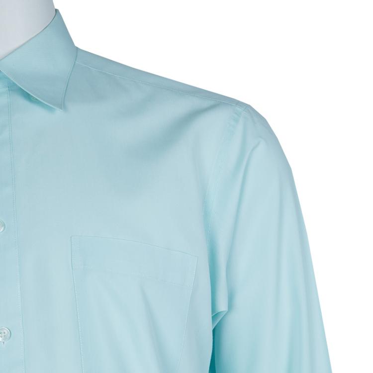 Pre Owned Ermenegildo Zegna Light Green Button Down Shirt XL